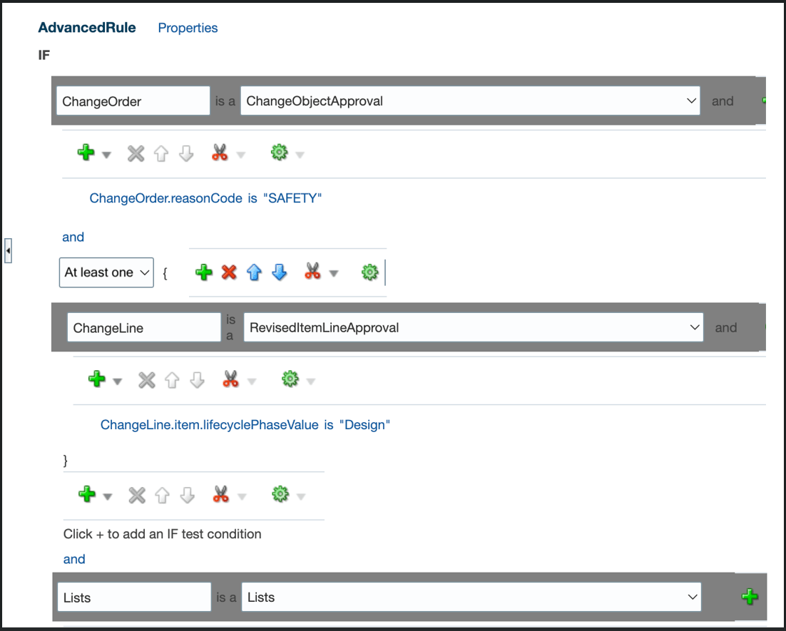 拡張モードのルールのIfセクション