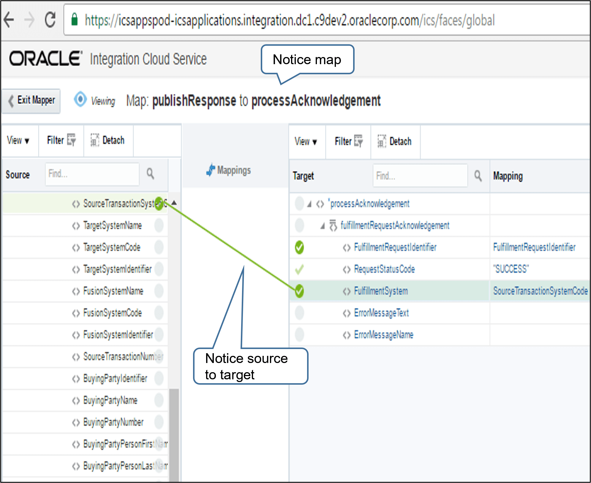 マッピングの呼出し