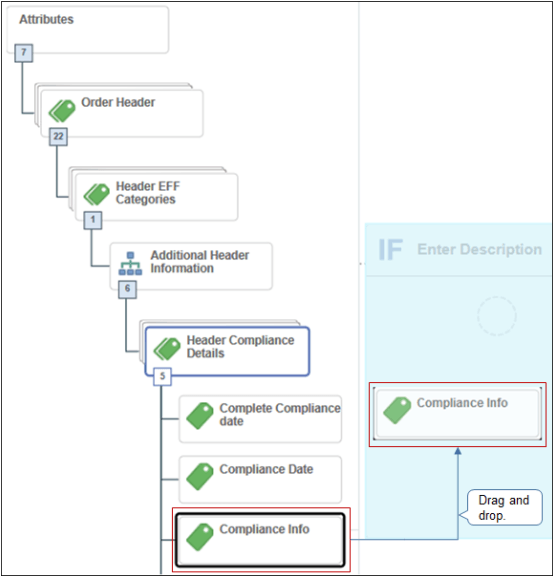 ルールでのドラッグ・アンド・ドロップ