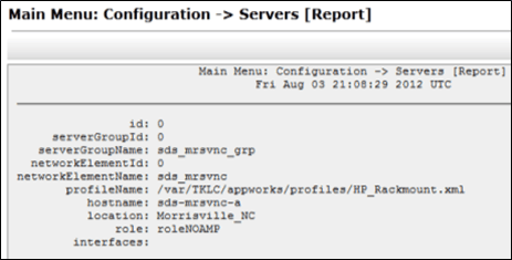Server Report