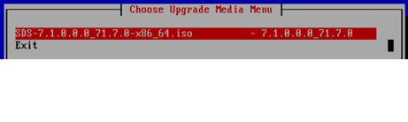 Upgrade Media Menu