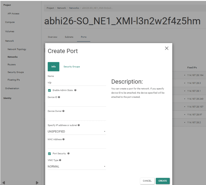 Creating Port
