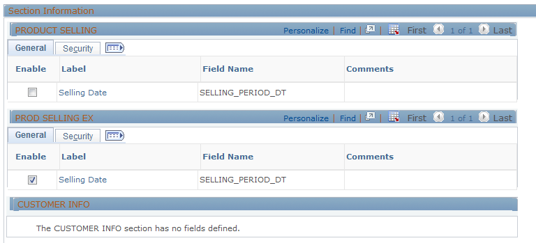 Display Template - Page Definition page (setup for an embedded tab section for the RF_INST_PRODUCT component) (5 of 5)