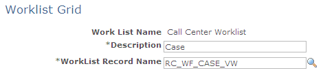 Worklist Grid page