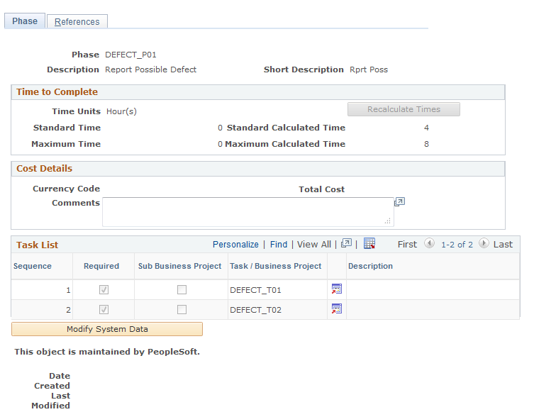 Phase page