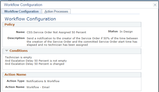 Workflow Configuration page (1 of 2)