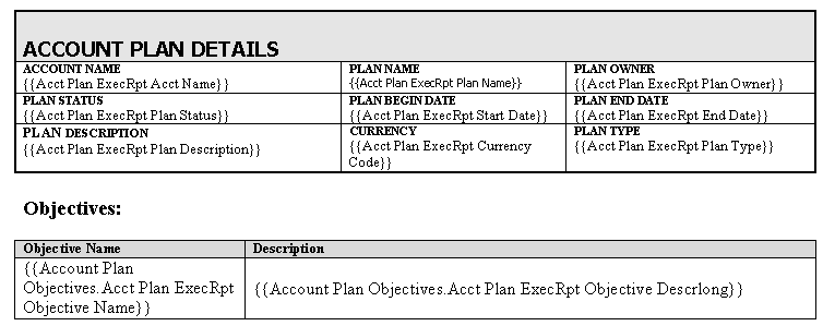 Table with repeating rows and single-instance rows (1 of 2)