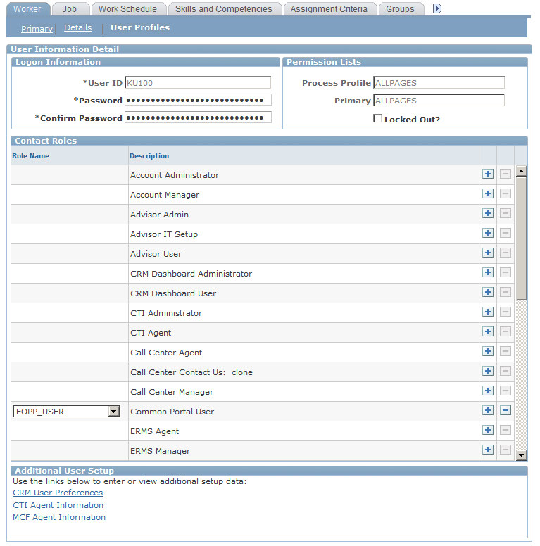 Worker - Worker: User Profiles: User Information Detail page