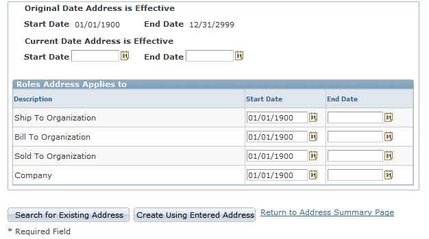 Update Address page (2 of 2)