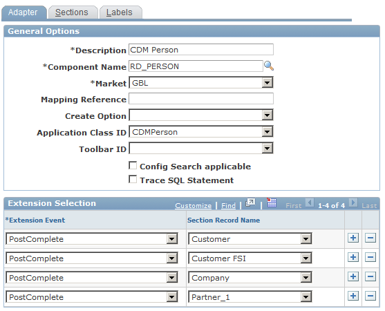 Adapter page