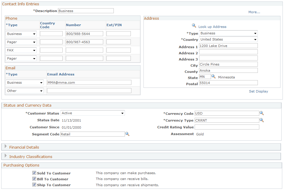 Company - Summary: Details page (2 of 2)