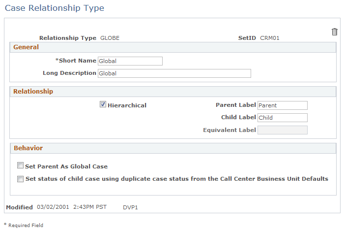 Case Relationship Type page