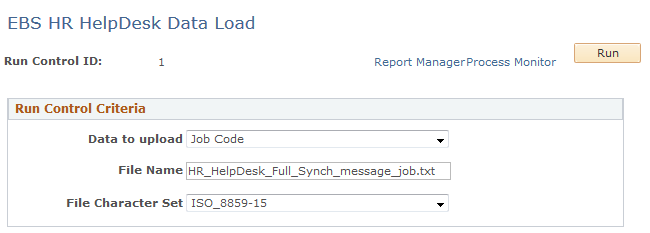 EBS HR HelpDesk Data Load page