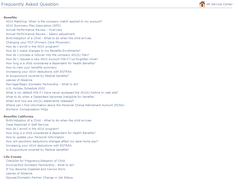 Frequently Asked Question page (1 of 2)