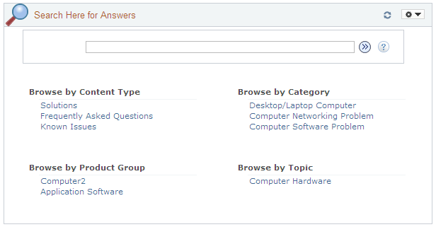 Search Here for Answers pagelet