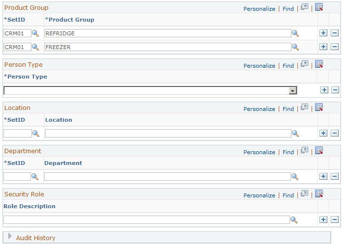 Assign Group Criteria page (2 of 2)