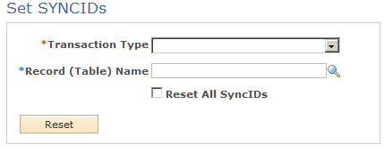 Set SYNCIDs page