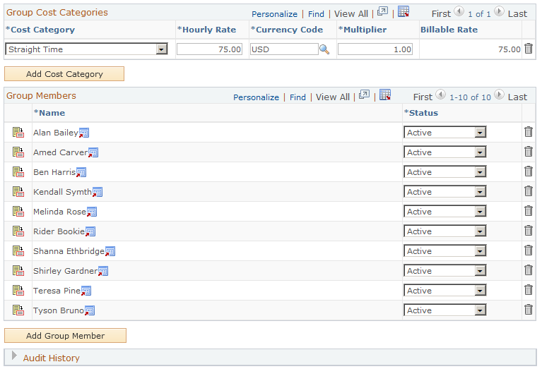 Provider Groups page (2 of 2)