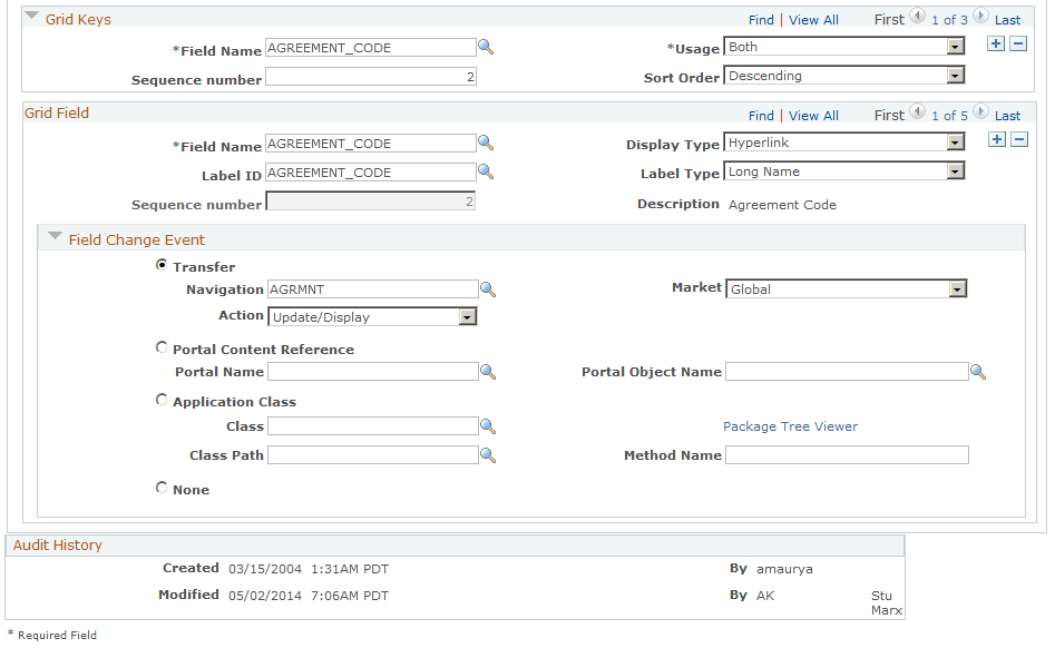 Dynamic Grid page (2 of 2)