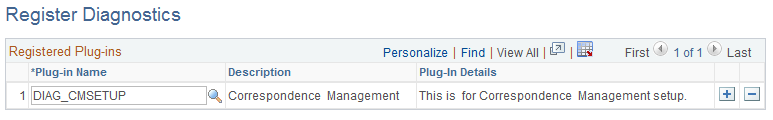 Register Diagnostics page