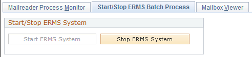 Start/Stop ERMS Batch Process page