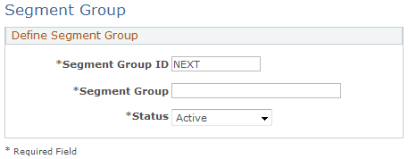 Segment Group page