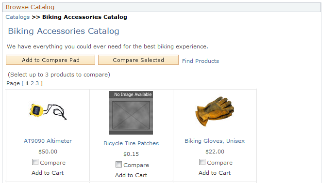 Browse Catalog page (1 of 2)