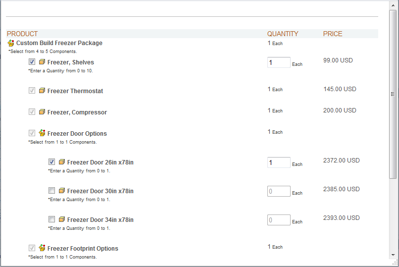 <Configure Product> page