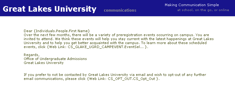 Admitted Student Conversion-Attend an On-Campus Pre-Registration Event Broadcast Email