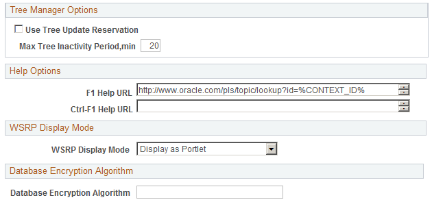 PeopleTools Options page (2 of 2)