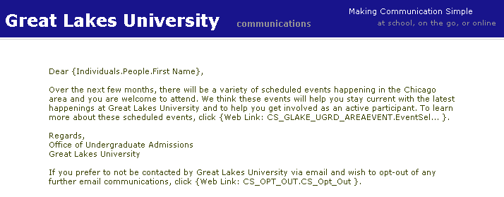 Applicant/Admitted Student Conversion-Attend an Event in Your Area Broadcast Email