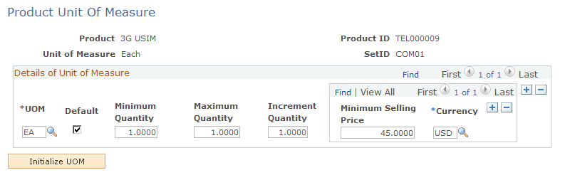 Product Unit Of Measure page