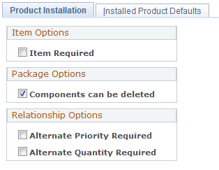 Product Installation page