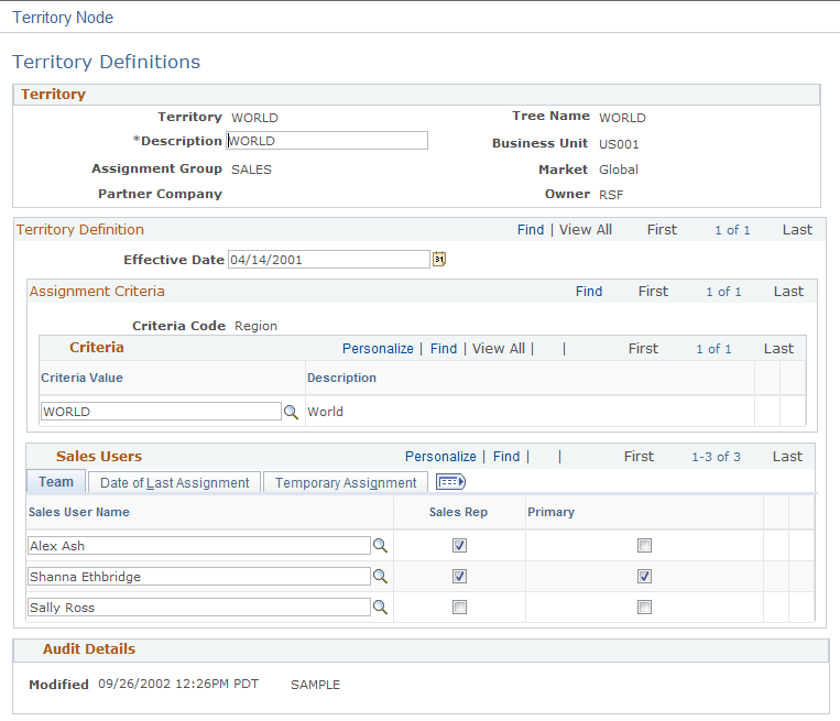 Territory Definitions page