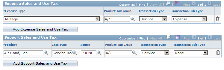 Tax Parameter Definitions page (2 of 2)