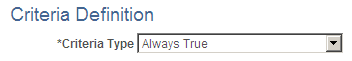 Criteria Definition page