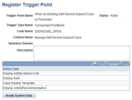 Register Trigger Point page