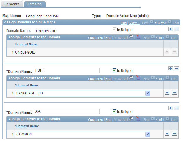 Domain value map domains for language code