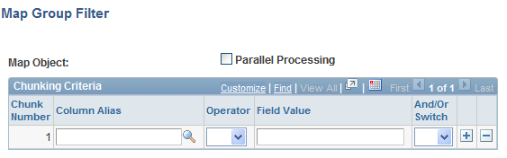 Map Group Filter page