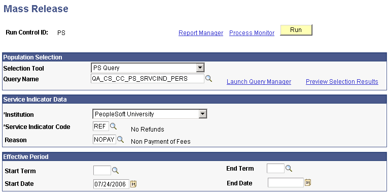 Mass Release page