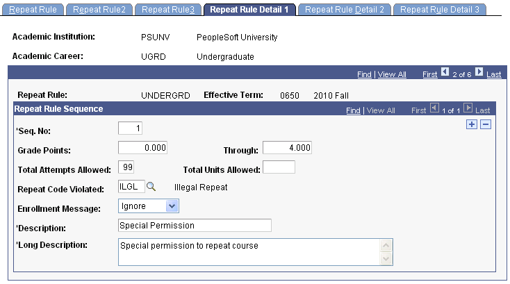 Example repeat rule (2 of 7)