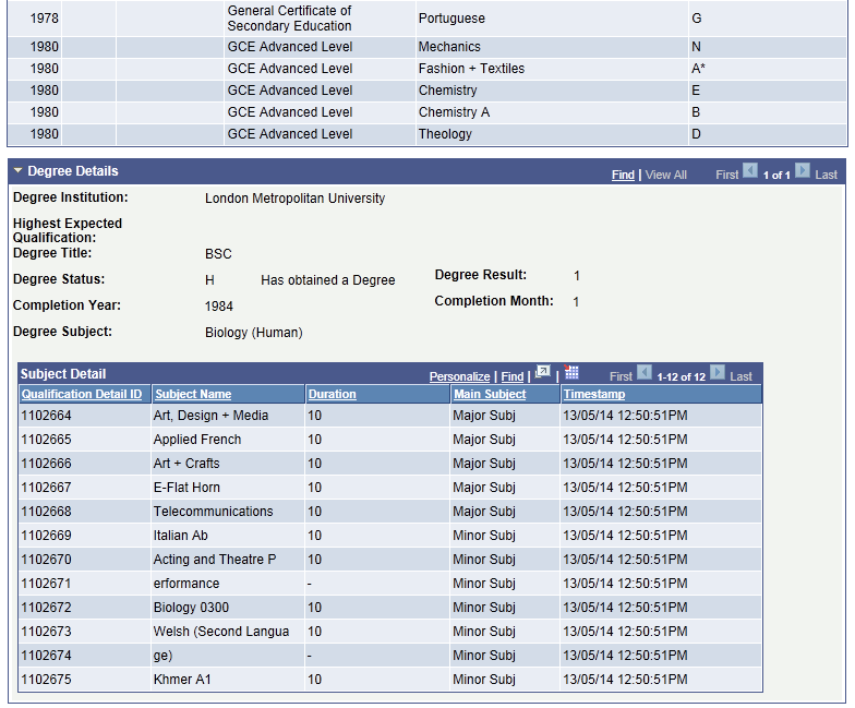 UTT (Universities and Colleges Admissions Service Teacher Training) Application Notes page (2 of 3)