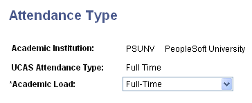 Attendance Type page