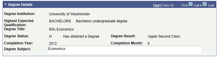 UTT (Universities and Colleges Admissions Service Teacher Training) Decision Processing page (2 of 3)