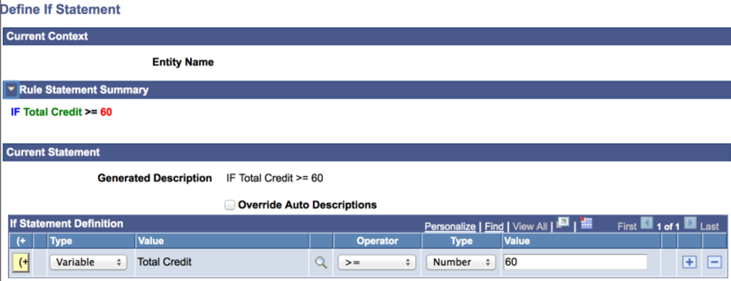 Example of IF Statement before Saving