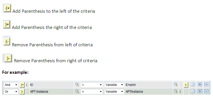 Example of Connectors and Parentheses