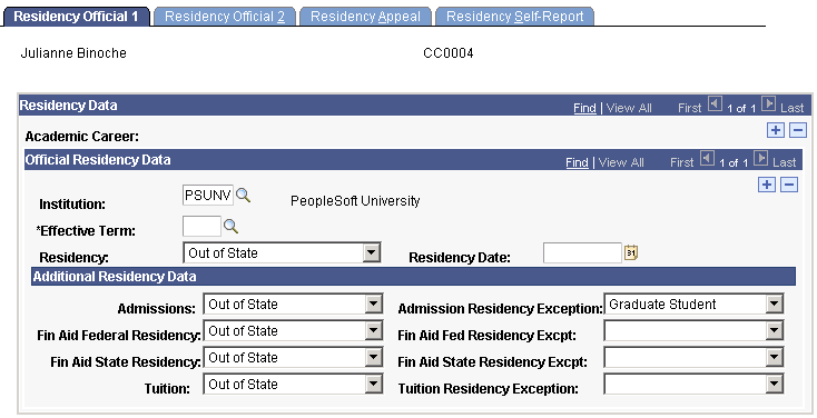 Residency Official 1 page