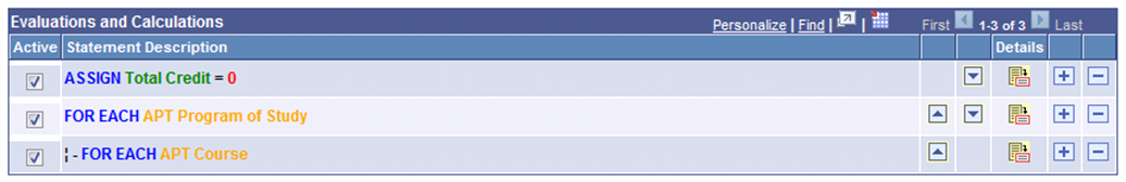 Example of FOR EACH Rule Text