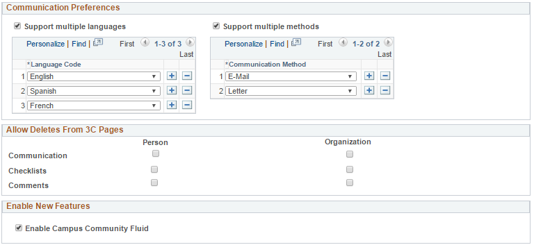 Installation Default - CC page (2 of 2)