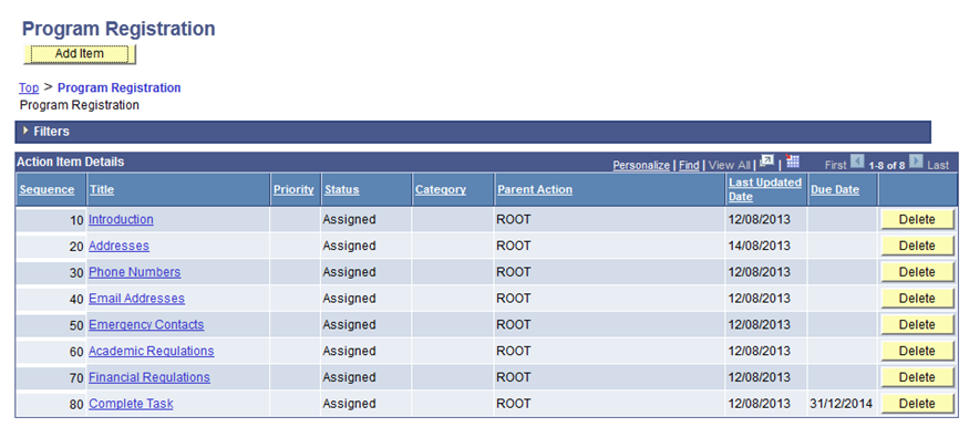 Activity Guide Template - Action Items page